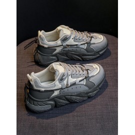 Double Lace Up Front Chunky Sneakers
