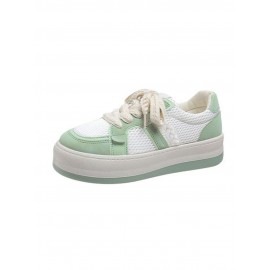 Braided Detail Mesh Panel Skate Shoes