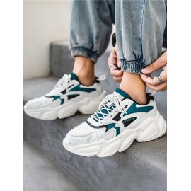 Colorblock Lace-up Front Clunky Sneakers