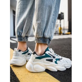Colorblock Lace-up Front Clunky Sneakers
