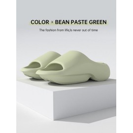 Minimalist Style Couple Solid Color Anti-slip Indoor Home Chunky Style Cloud Slides Slippers for Men and Women